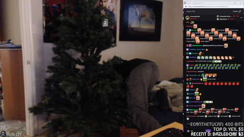 xQc turns on Christmas lights with autism.