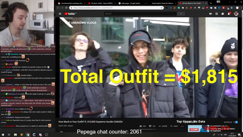 Vadikus shows how expensive his outfit is.