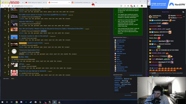 Trainwrecks is now receiving death threats through donations.
