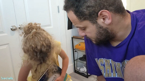Erobb teaches his daughter a new word