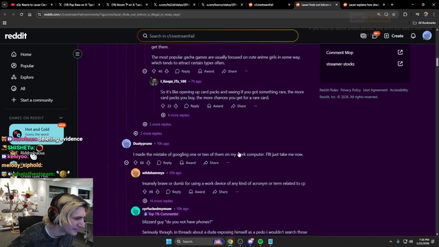 xQc changes his anime steam profile picture after the Lacari Incident