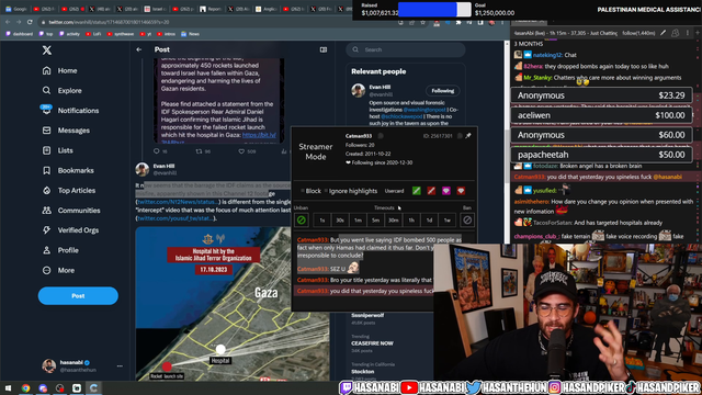 Hasan pushes back against "socially maladjusted agoraphobic freaks"