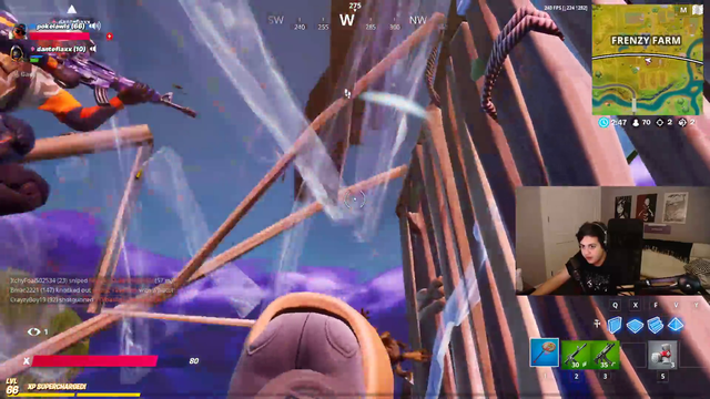 Poke playing Fortnite with XQC