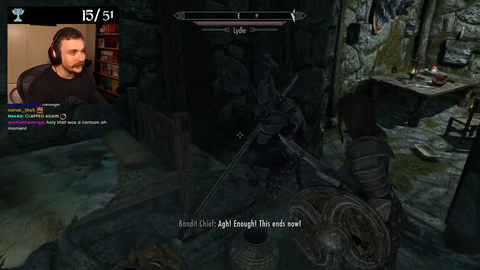 Streamer gets clapped playing skyrim on legendary