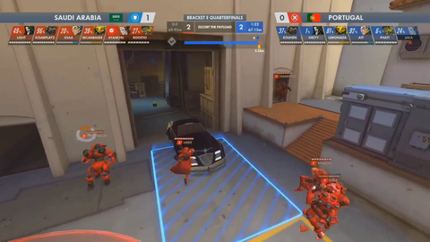 Fire alarm on Overwatch World Cup stream