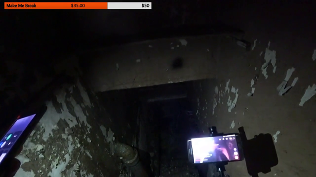 JOEYKAOTYK gets scared by donation sound in abandoned house