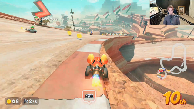 Soda enjoying Mario Kart