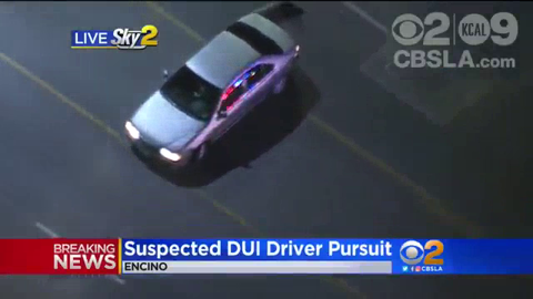 LAPD Drives over their own spike strip during police pursuit