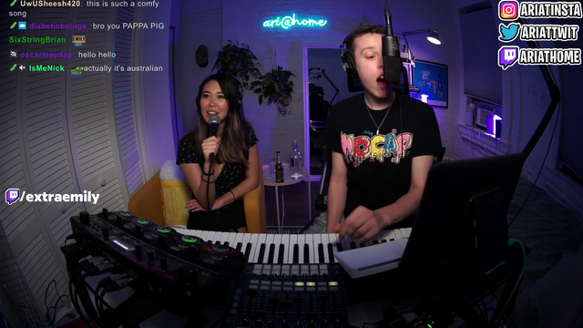 Ari and ExtraEmily collab on a perfectly normal song