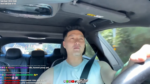 Streamer Hyped About WoW Forever Reads Twitch Chat, Then Road Rages at Slow Scooter Rider and Crosses a Double Solid Yellow Line to Overtake on a Dangerous Mountain Road