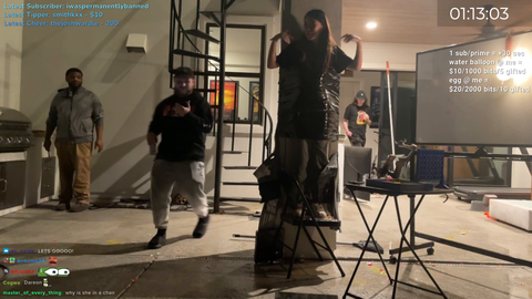 ExtraEmily tries to stop Mizkif from showing her cringe tiktok