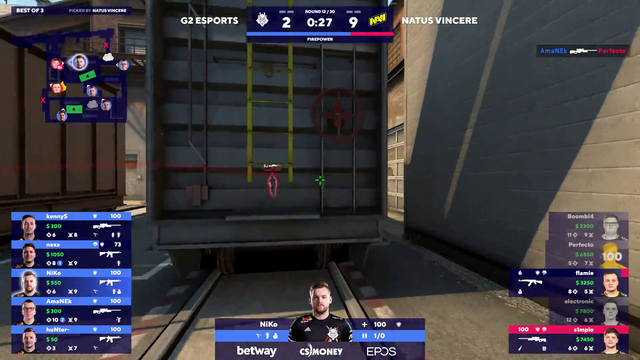 S1mple ladder no scope AWP shot vs G2