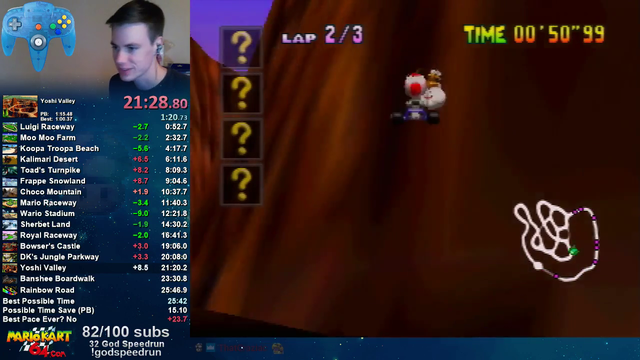 MK64 Speedrunner gets hit by the Bowser Bomb