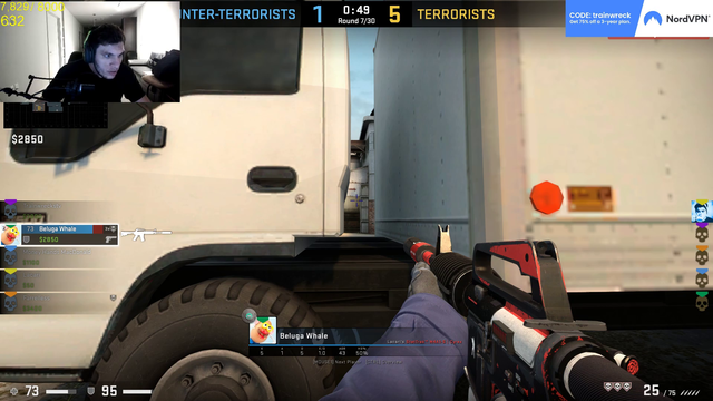 Train asks his chat for a smaller CS:GO crosshair