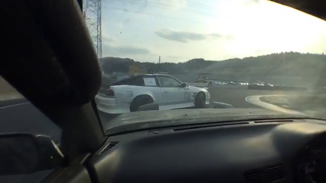 Close call during IRL drifting stream
