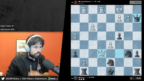 GM Hikaru with a brilliant comeback tactic to win the game.