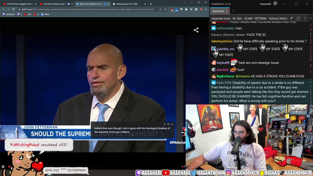 Hasan loses it against a viewer during the PA Senate Debate