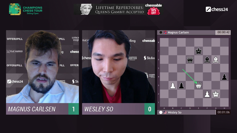 Magnus decided to sink into his chair after blundering a loss