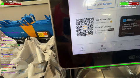 Klats payment methods weren't working at Walmart, make plea to chat for help