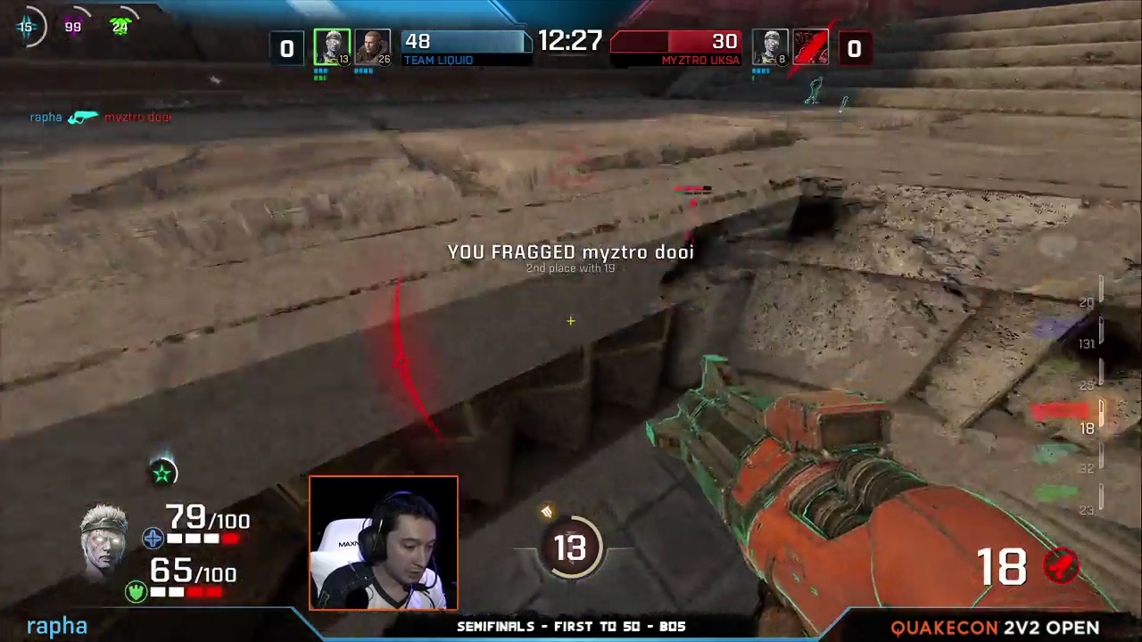 Quake players are in sync.