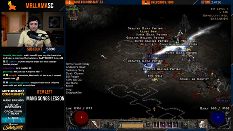 MrLlamaSC completes his diablo 2 holy grail