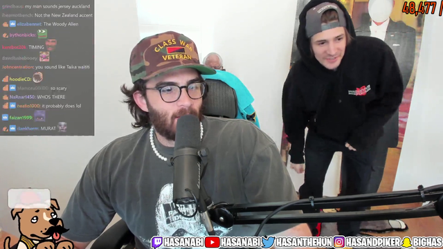 XQC stays at HasanAbi house & gives him a hug