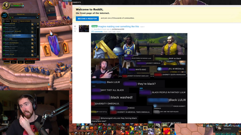 Asmongold exposing the low IQs of racist viewers