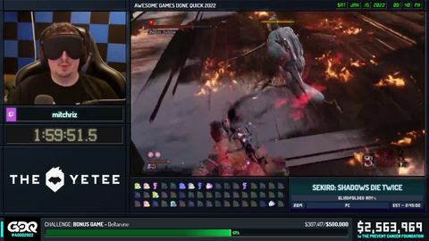 Blindfolded speedrunner beats Sekiro: Shadows Die Twice in just over 2 hours