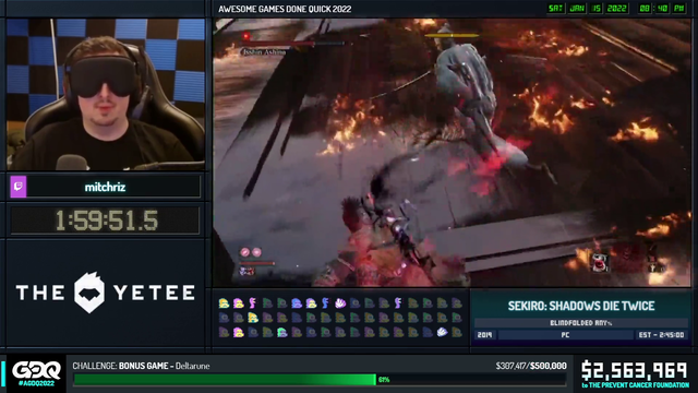 Blindfolded speedrunner beats Sekiro: Shadows Die Twice in just over 2 hours