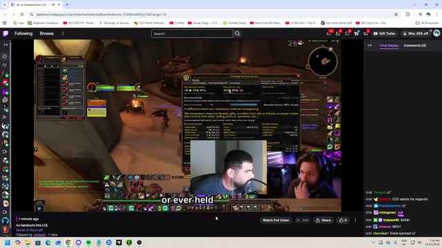 Ziqo watches Sodapoppin get traded gold and gear