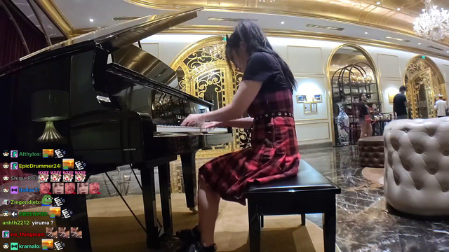 Hachu plays the piano in 'Luxury' hotel + little Flash