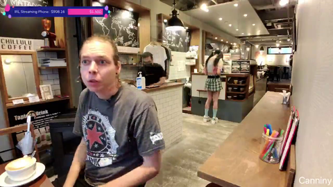 Creep (Man in the back) caught taking upskirt photos