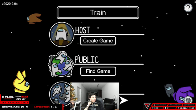 Train said he caught 10 streamers cheating in Among us. Got butthurt and blamed chat when confronted with clips in DMs.