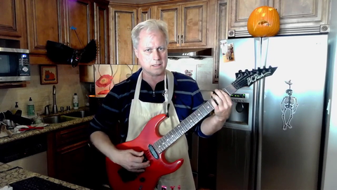 Henry shredding the electric guitar to celebrate becoming Twitch Partner!