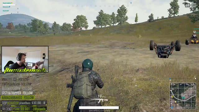 streamer tries to get his friend to flip his buggy over on battlegrounds and it doesn't work very well