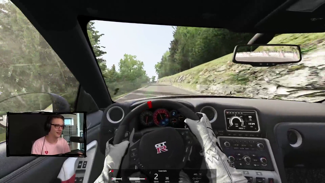 Jericho's first time using a racing wheel