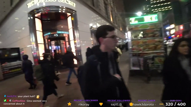 Crazy lady hits streamer with large water jug as he walks by