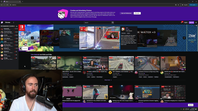 Twitch seems to be hiding Zackrawrr's channel