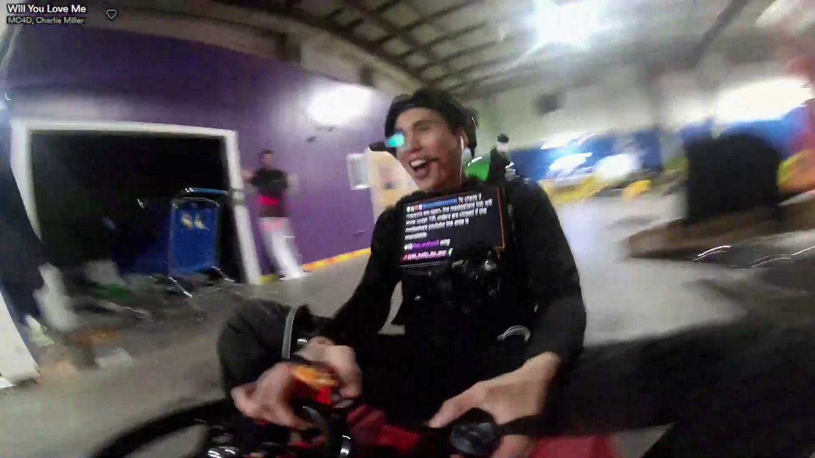 Streamer shows of drifting skills while driving recklessly through warehouse full of expensive equipment