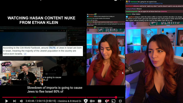 Denims calls Ethan Klein a hypocrite and a coward for watching deceptively spliced clips of her video