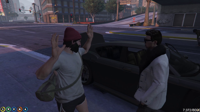 X materializes out of thin air to save Rob