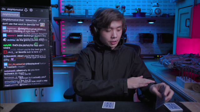 Albie instructs how to make cards disappear (sleightlymusical)