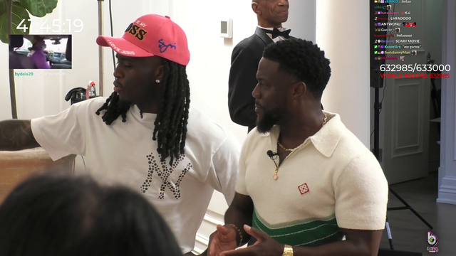 Kevin Hart refuses to eat food that was served by the butler(Kais friend) because he thinks the gloves are too dirty