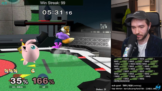 Moky gets 100 wins in a row in the melee unranked queue