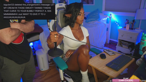 Streamer's husband voices over a coomer chat message
