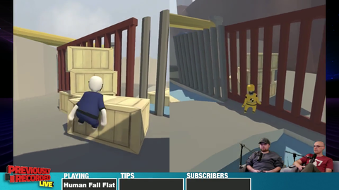 Rich Evans tries to climb over some bars.