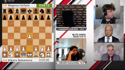 Magnus Carlsen Coming in Naked and Late to Hikaru Match