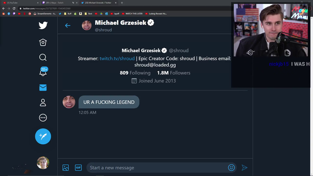 Ludwig accidently leaks DM's