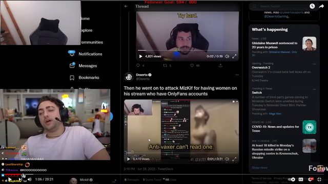 "You lost to me bro , now you're getting like 300 viewers and look at me "