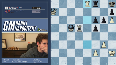 GM Daniel Naroditsky with an amazing finish in a blitz game